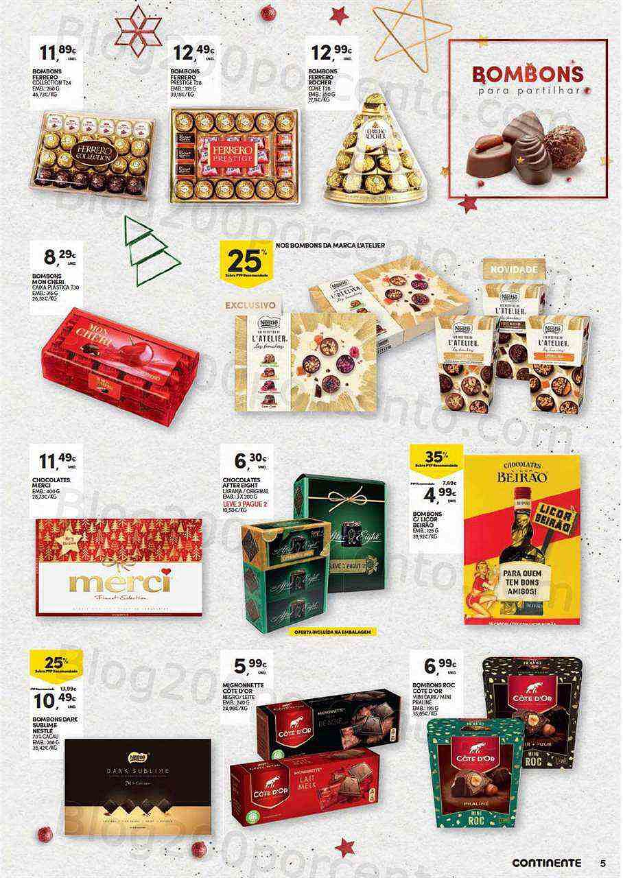 Antevisão Folheto CONTINENTE Natal Alimentar Promoções de 15 novembro a 24 dezembro