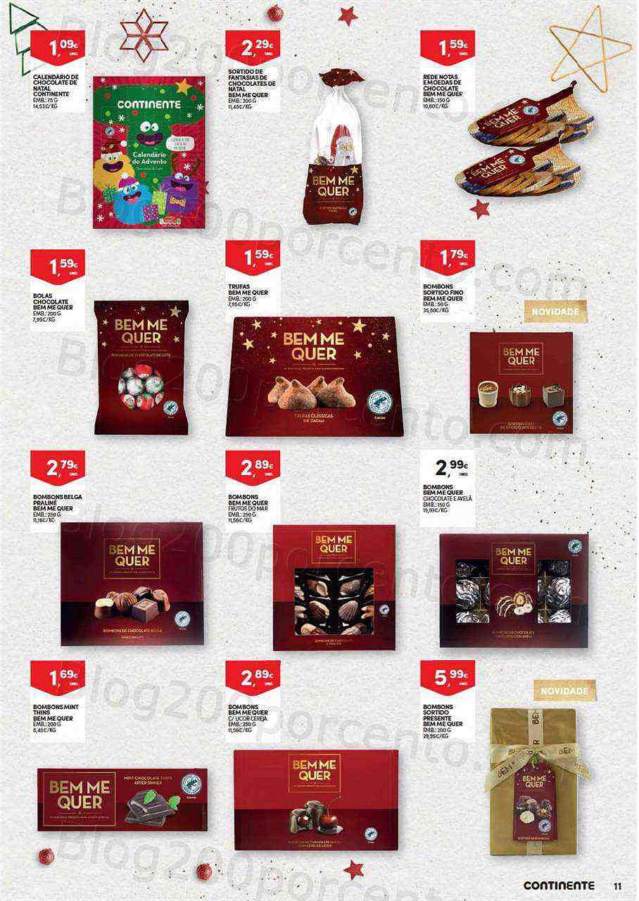 Antevisão Folheto CONTINENTE Natal Alimentar Promoções de 15 novembro a 24 dezembro
