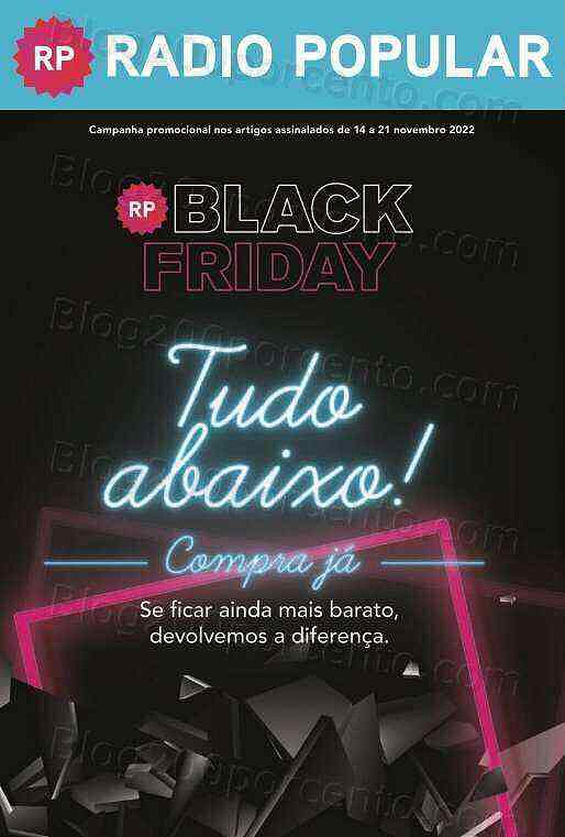 Antevisão Folheto RADIO POPULAR Black Friday Promoções de 14 a 21 novembro