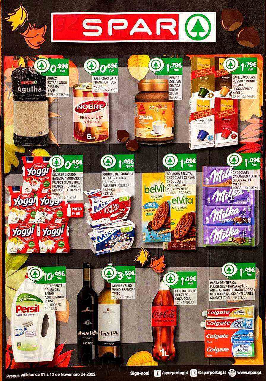 Antevisão Folheto SPAR Promoções de 1 a 13 novembro