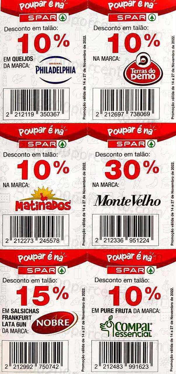 Antevisão Vales de Desconto SPAR Novembro