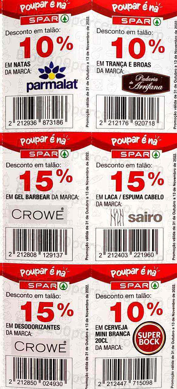 Antevisão Vales de Desconto SPAR Novembro