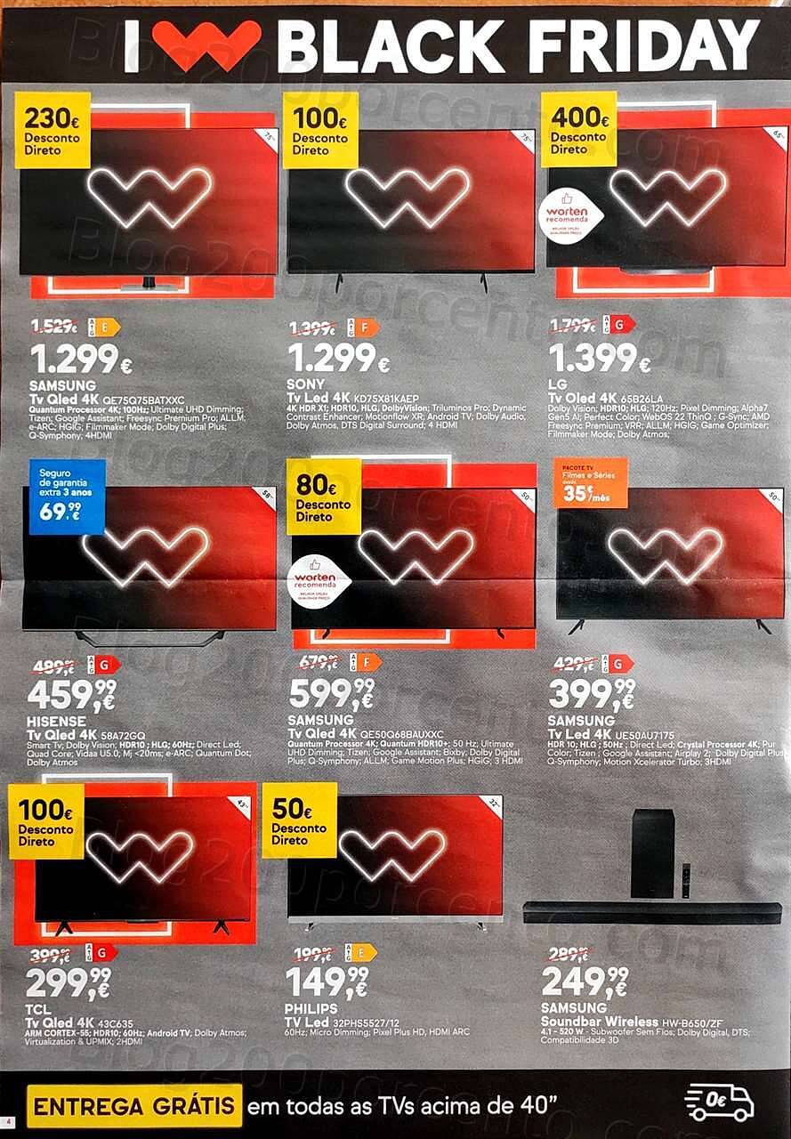 Antevisão Folheto WORTEN Black Friday Promoções de 8 a 14 novembro