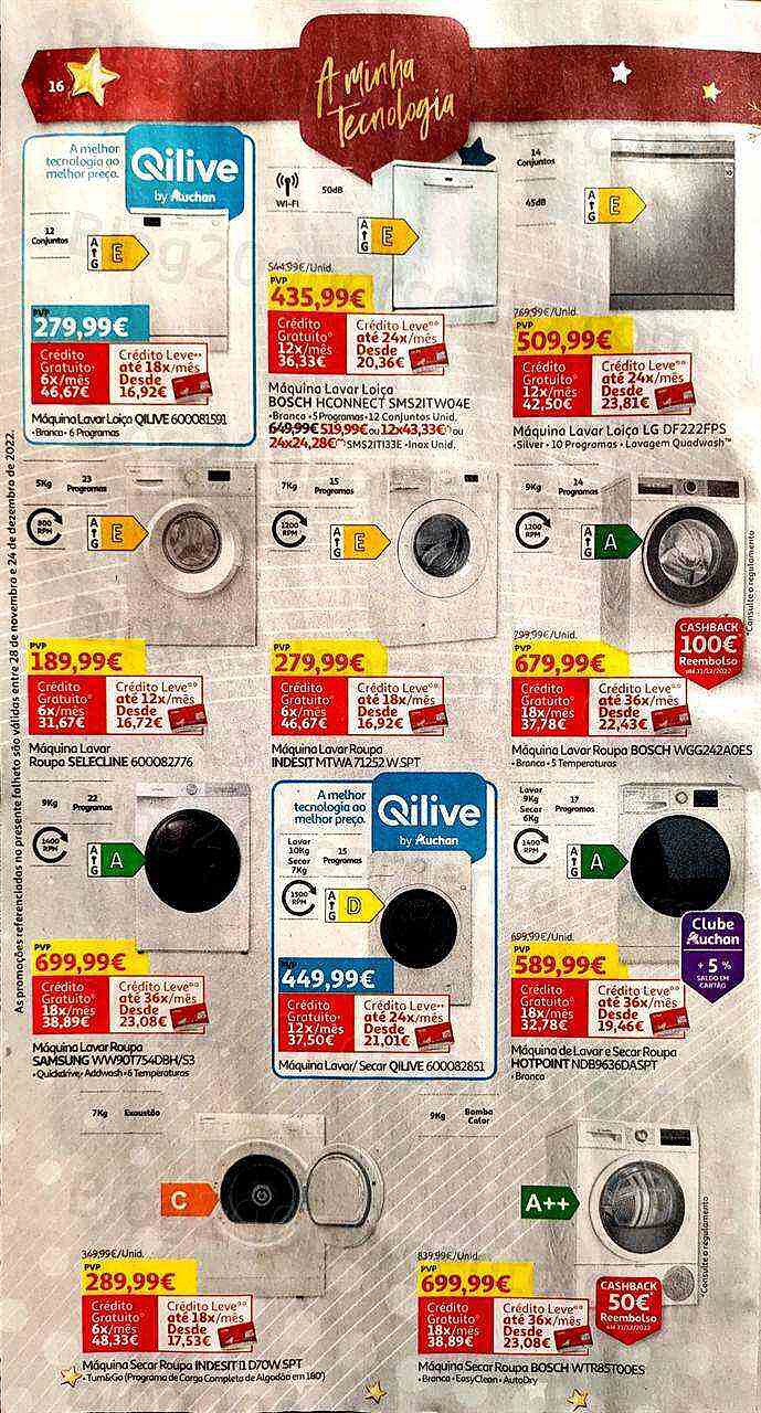 Antevisão Folheto AUCHAN Tecnologia Natal Promoções de 28 novembro a 24 dezembro