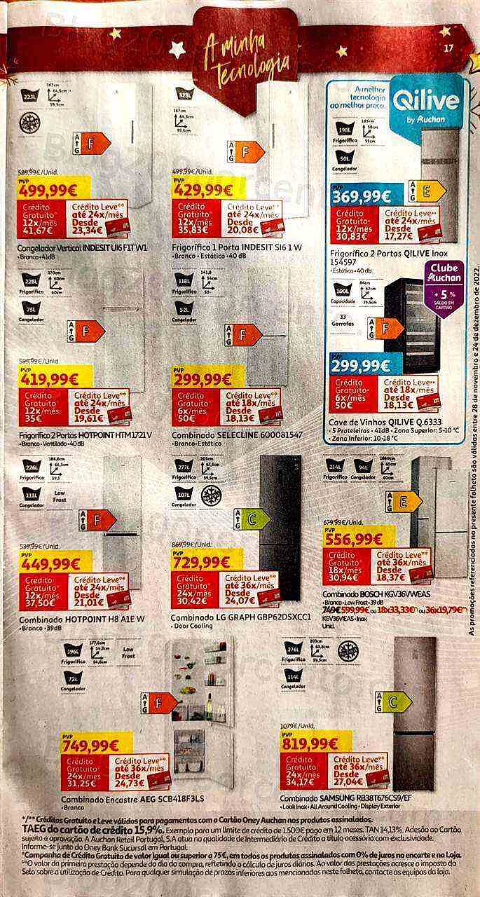 Antevisão Folheto AUCHAN Tecnologia Natal Promoções de 28 novembro a 24 dezembro