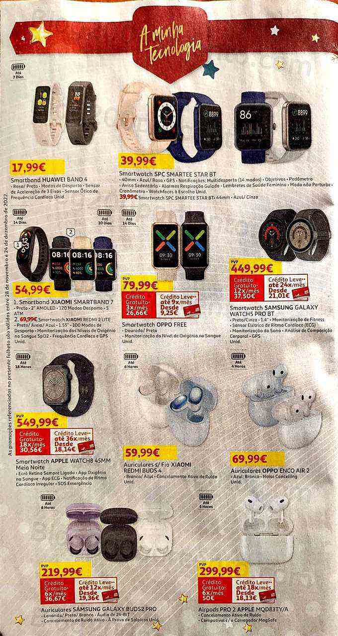 Antevisão Folheto AUCHAN Tecnologia Natal Promoções de 28 novembro a 24 dezembro