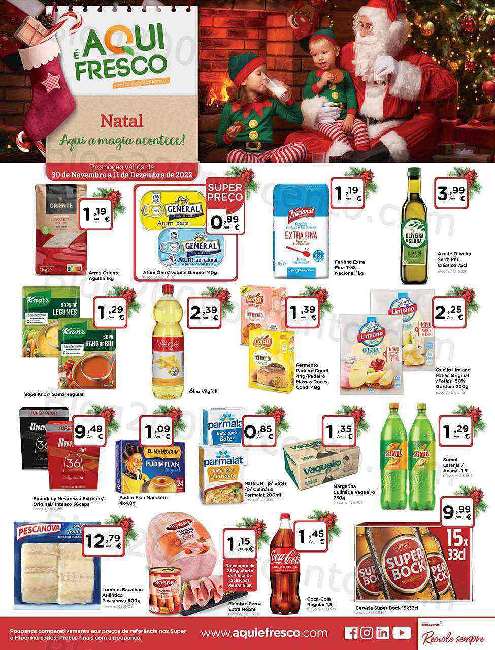 Antevisão Folheto AQUI É FRESCO Natal Promoções de 30 novembro a 11 dezembro