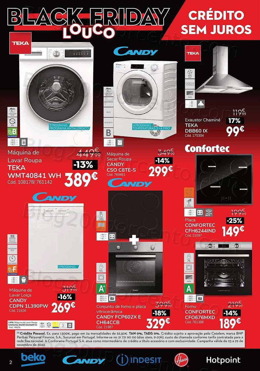 Antevisão Folheto CONFORAMA Black Friday Promoções de 23 a 29 novembro