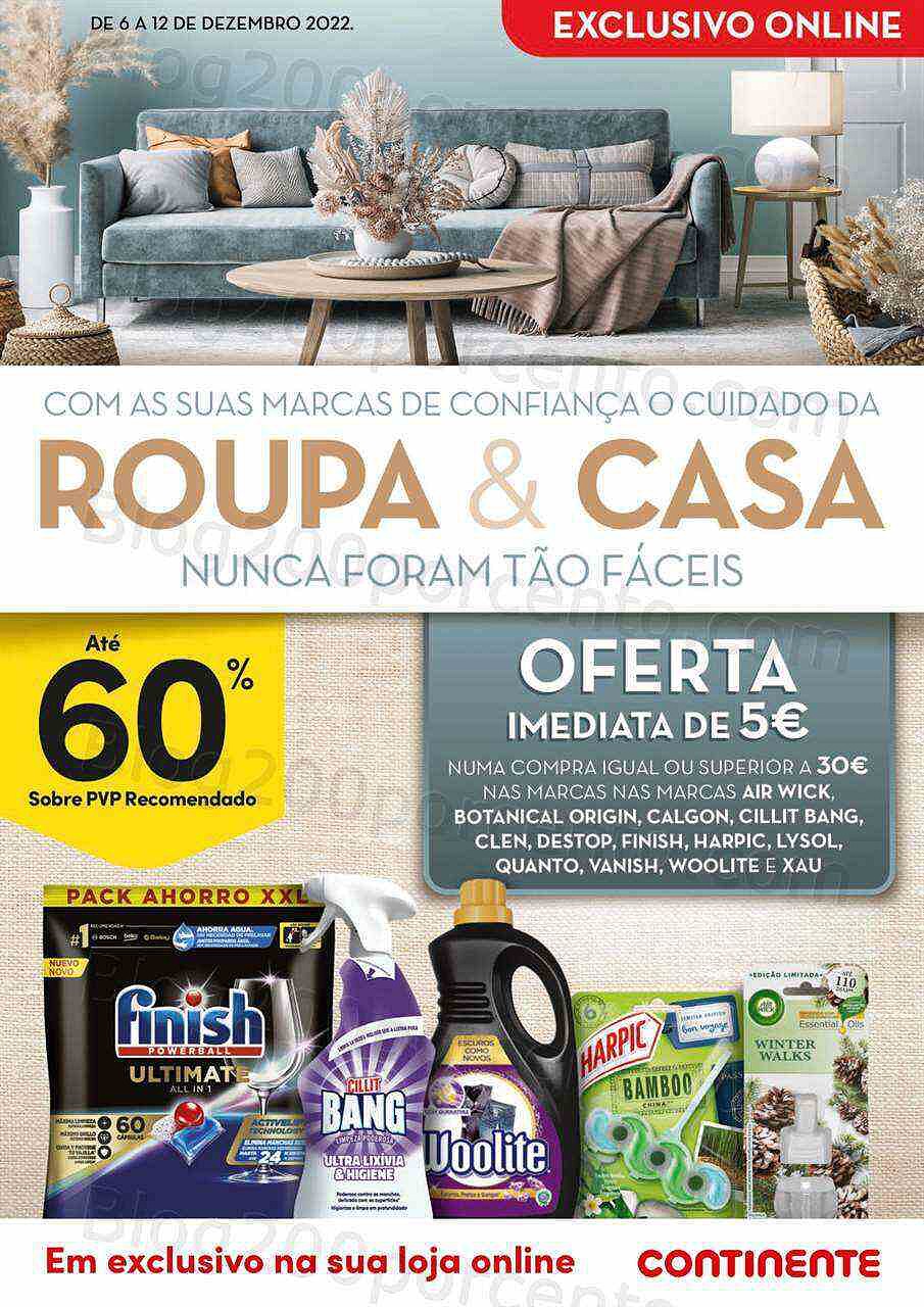 Antevisão Folheto CONTINENTE Especial Limpeza Promoções de 6 a 12 dezembro