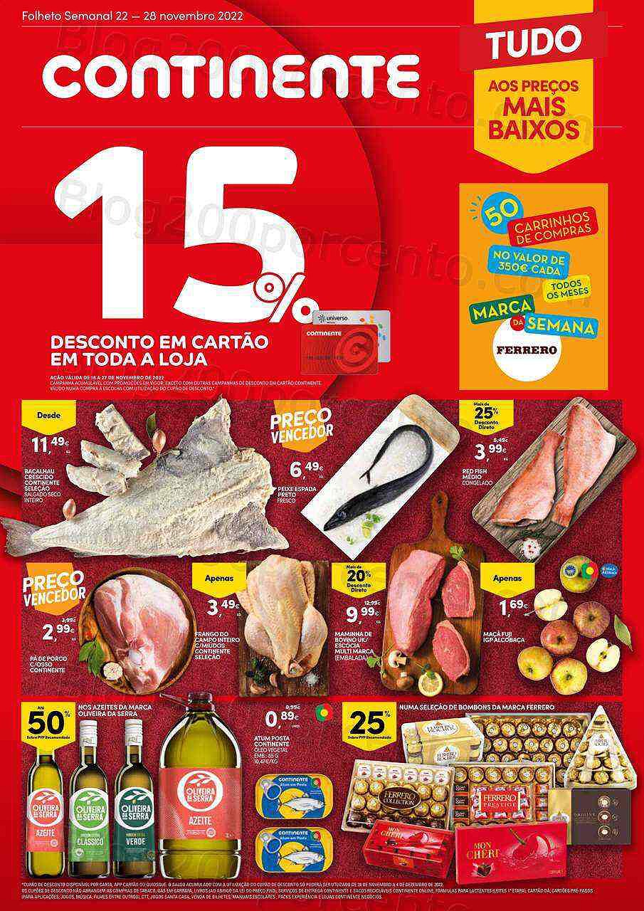 Antevisão Folheto CONTINENTE Bom Dia Promoções de 22 a 28 novembro