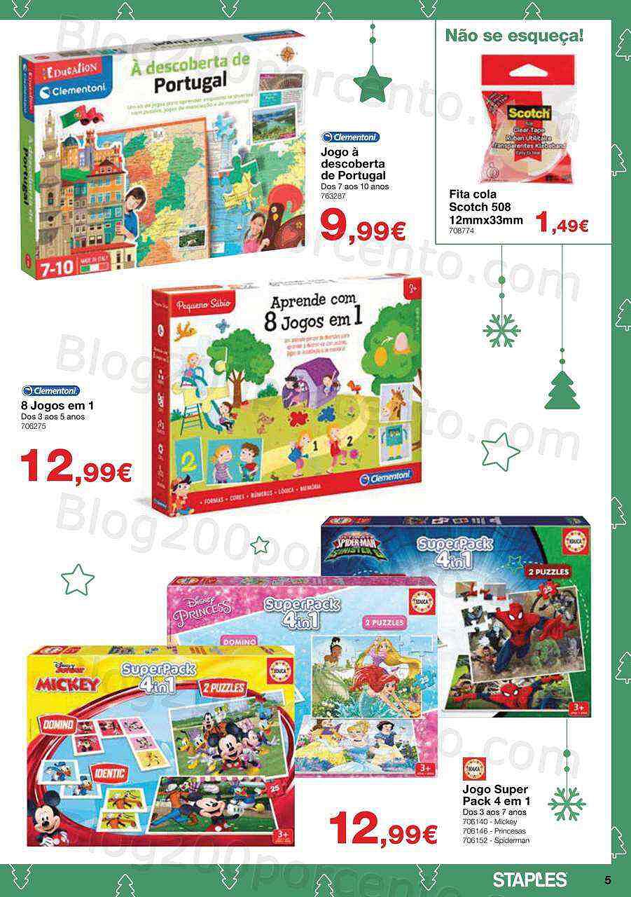 Antevisão Folheto STAPLES Brinquedos Promoções de 2 a 24 dezembro