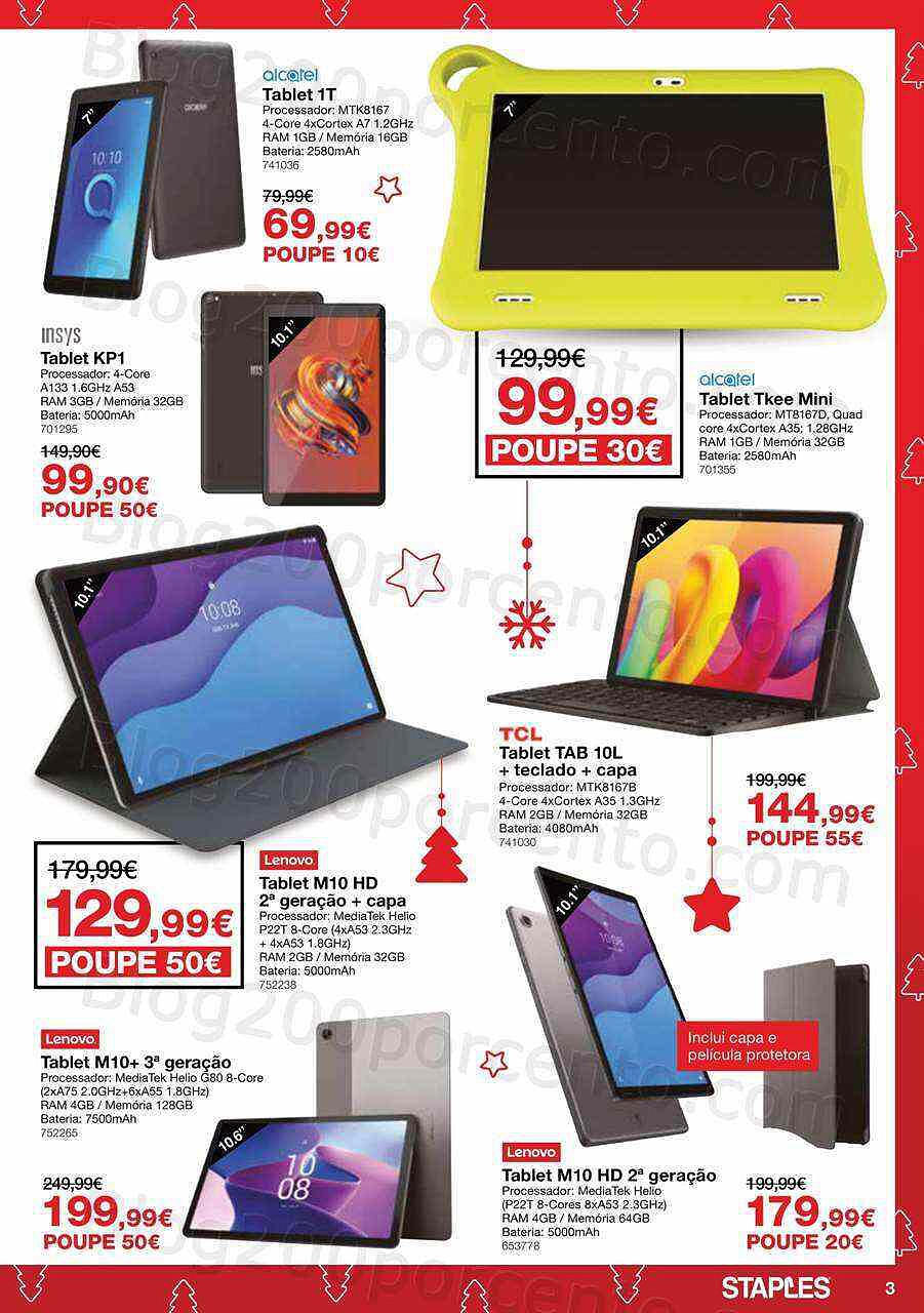 Antevisão Folheto STAPLES Natal Promoções de 2 a 24 dezembro