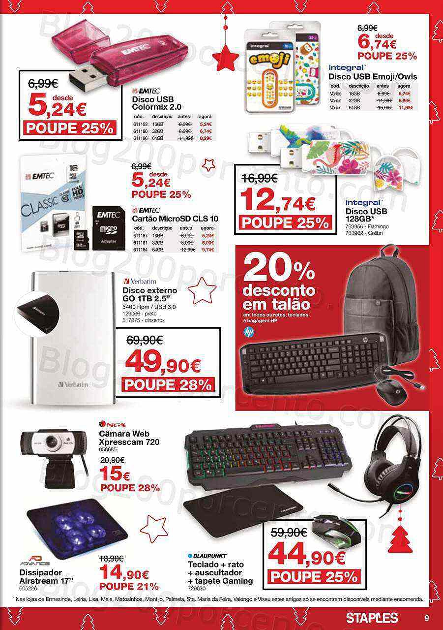 Antevisão Folheto STAPLES Natal Promoções de 2 a 24 dezembro