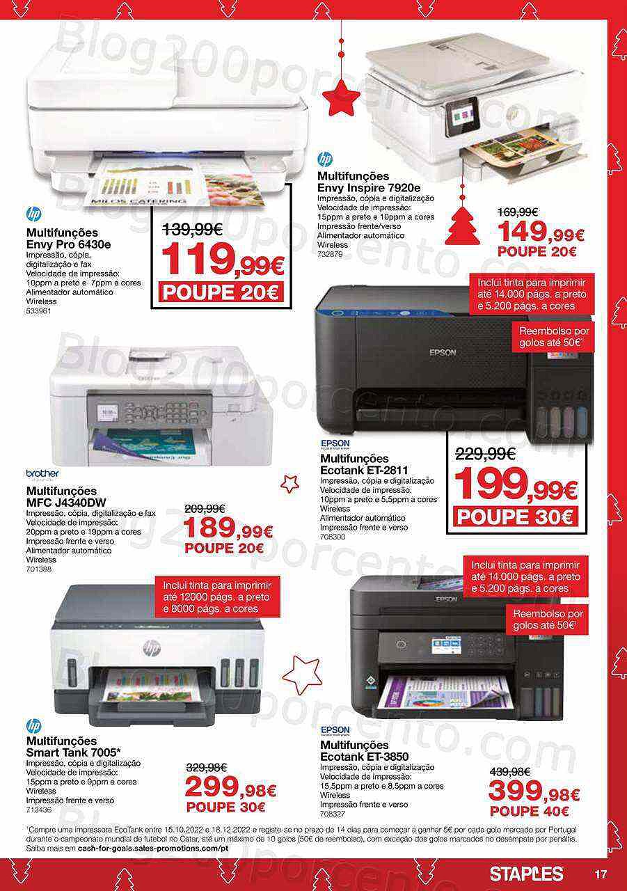 Antevisão Folheto STAPLES Natal Promoções de 2 a 24 dezembro