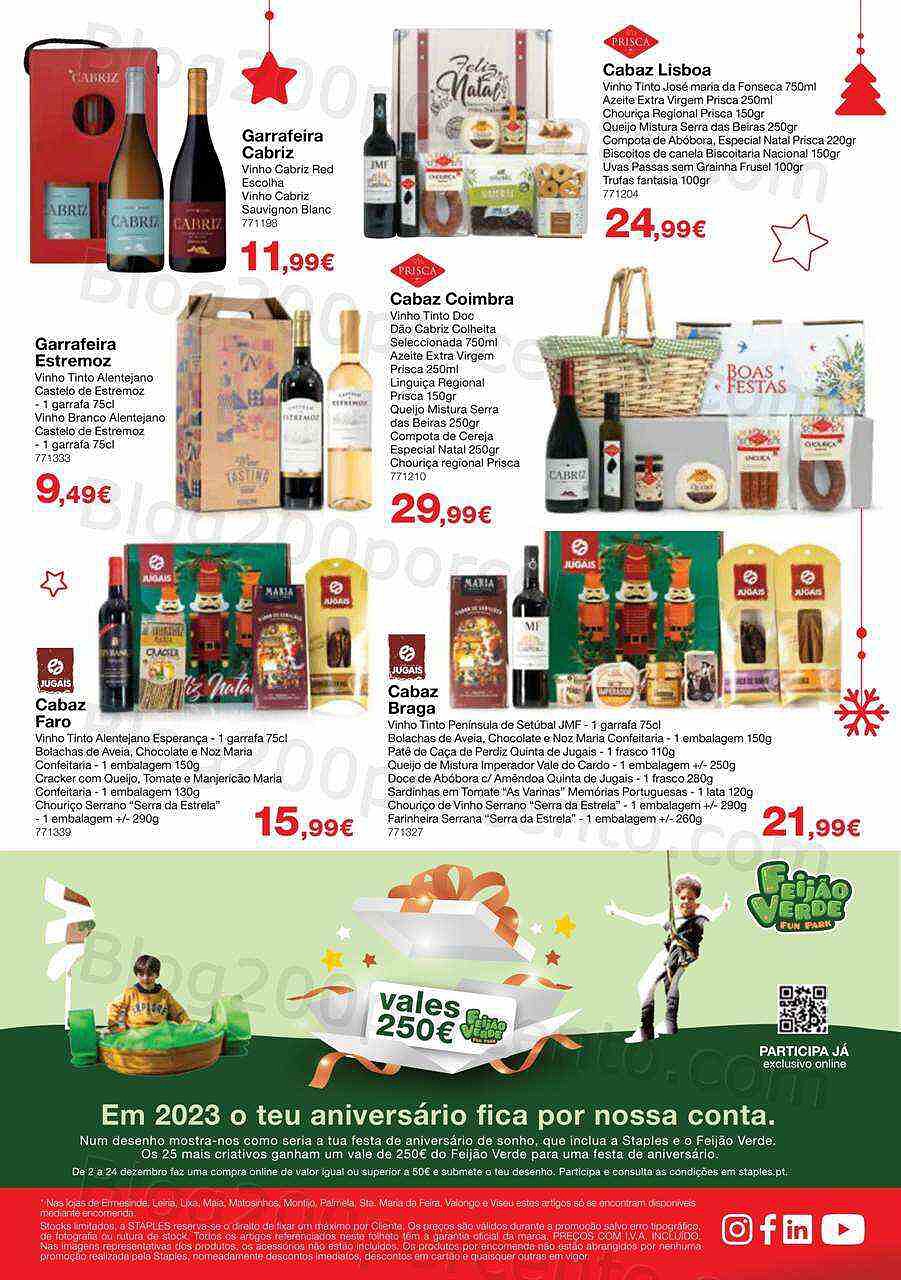 Antevisão Folheto STAPLES Natal Promoções de 2 a 24 dezembro