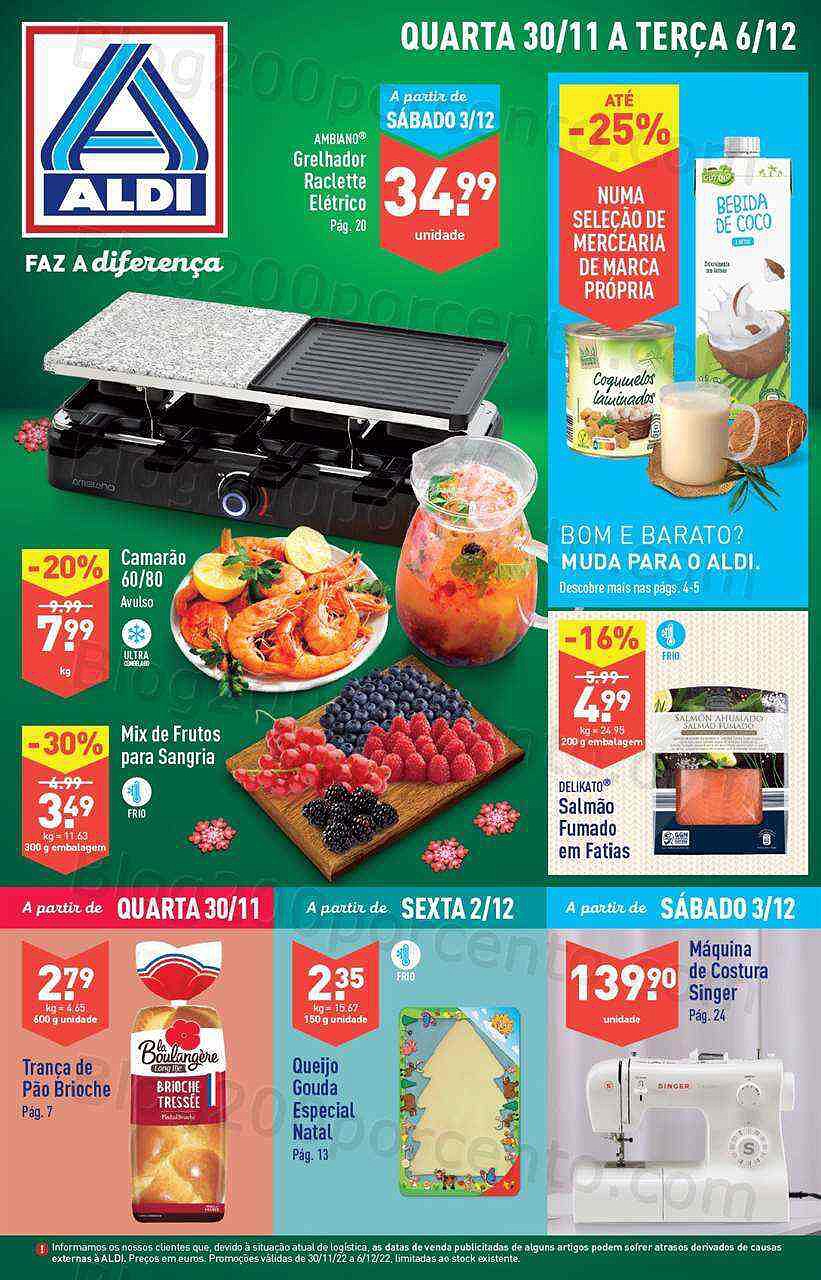 Antevisão Folheto ALDI Promoções de 30 novembro a 6 dezembro
