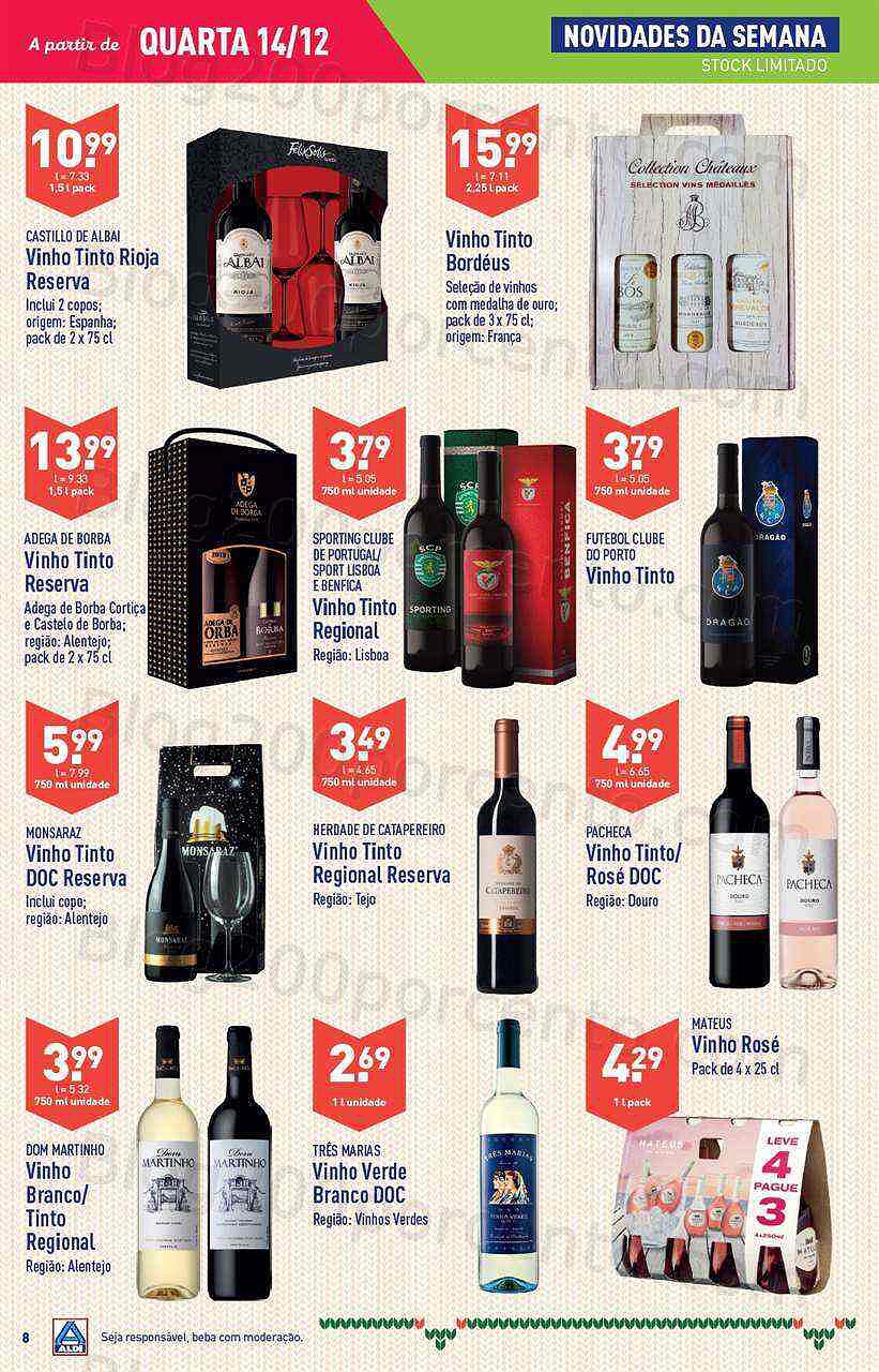 Antevisão Folheto ALDI Natal + Promoções de 14 a 20 dezembro