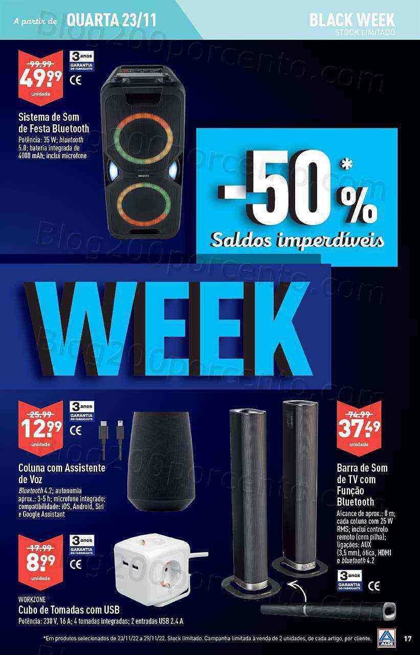 Antevisão Folheto ALDI Black Week Promoções de 23 a 29 novembro