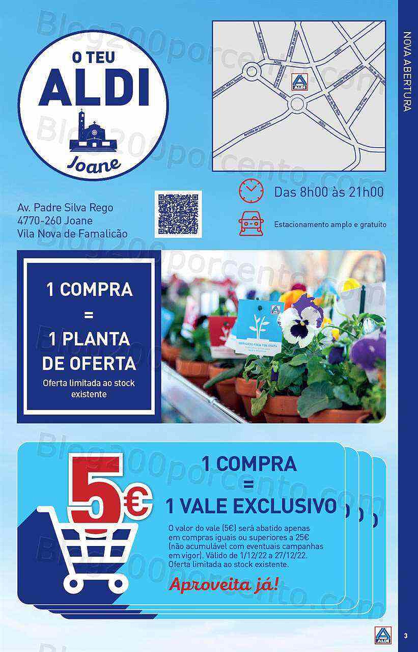 Antevisão Folheto ALDI Aberturas + Saldos Joane Promoções de 30 novembro a 27 dezembro