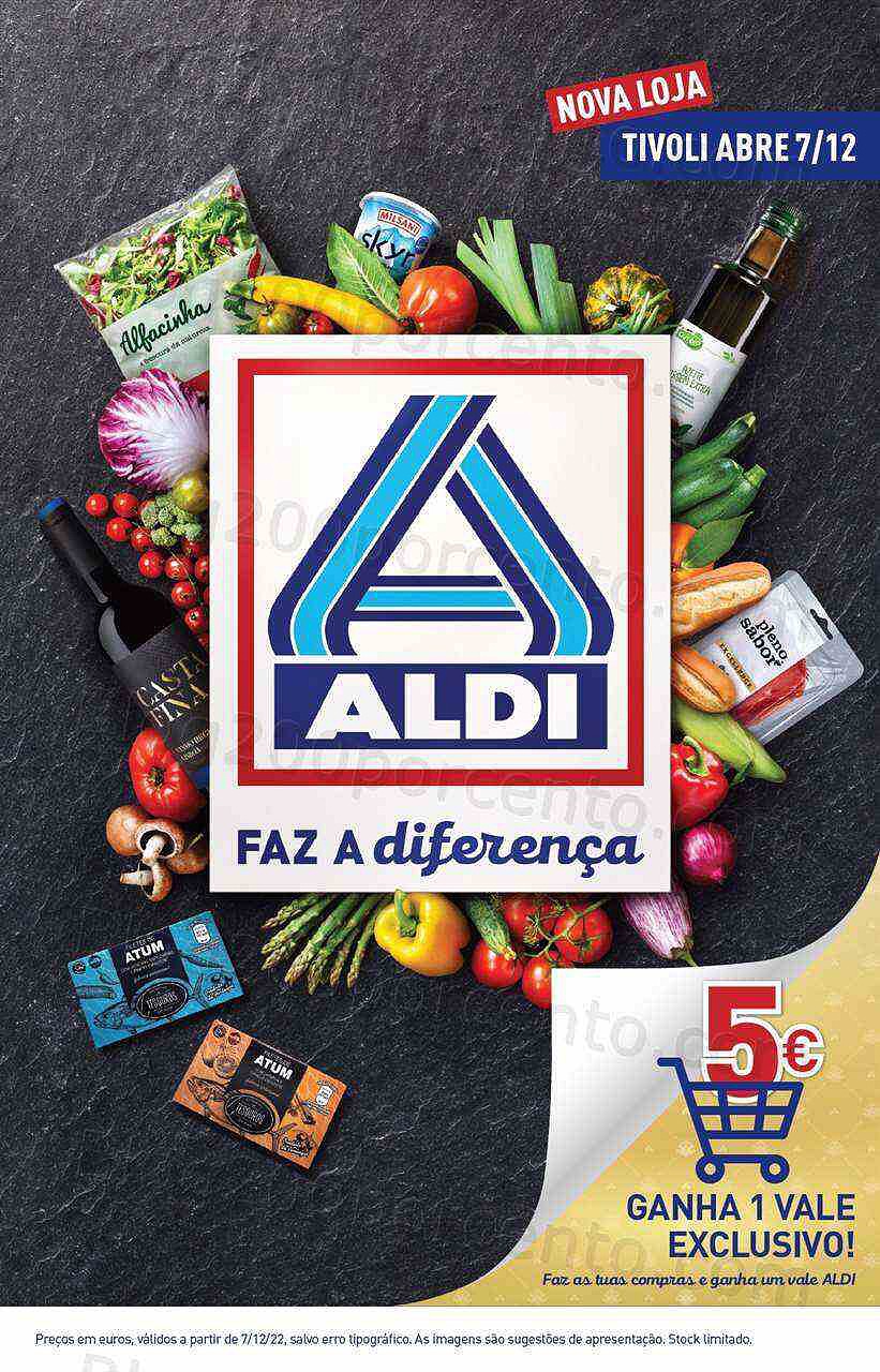 Antevisão Folheto ALDI Aberturas Tivoli - Lisboa Promoções de 7 dezembro a 3 janeiro