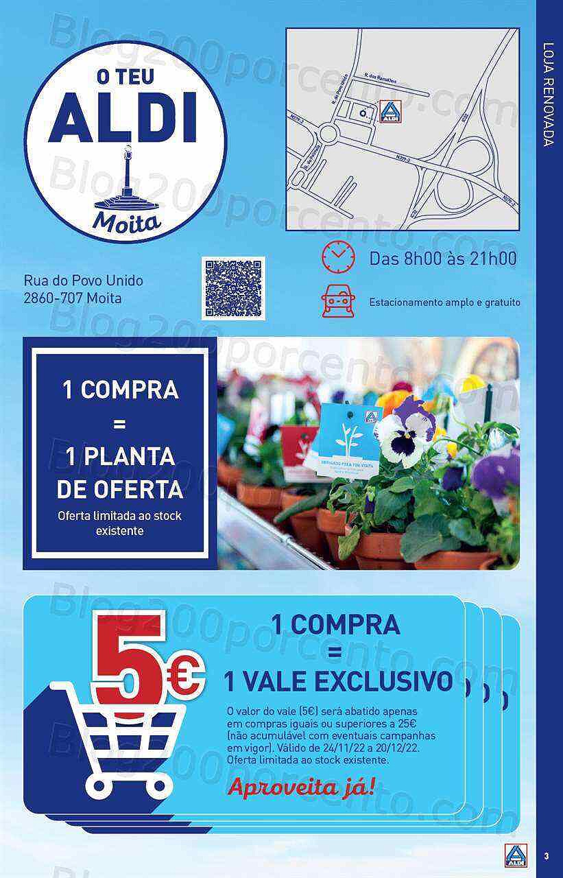 Antevisão Folheto ALDI Saldos + Aberturas Moita - 23 novembro a 20 dezembro