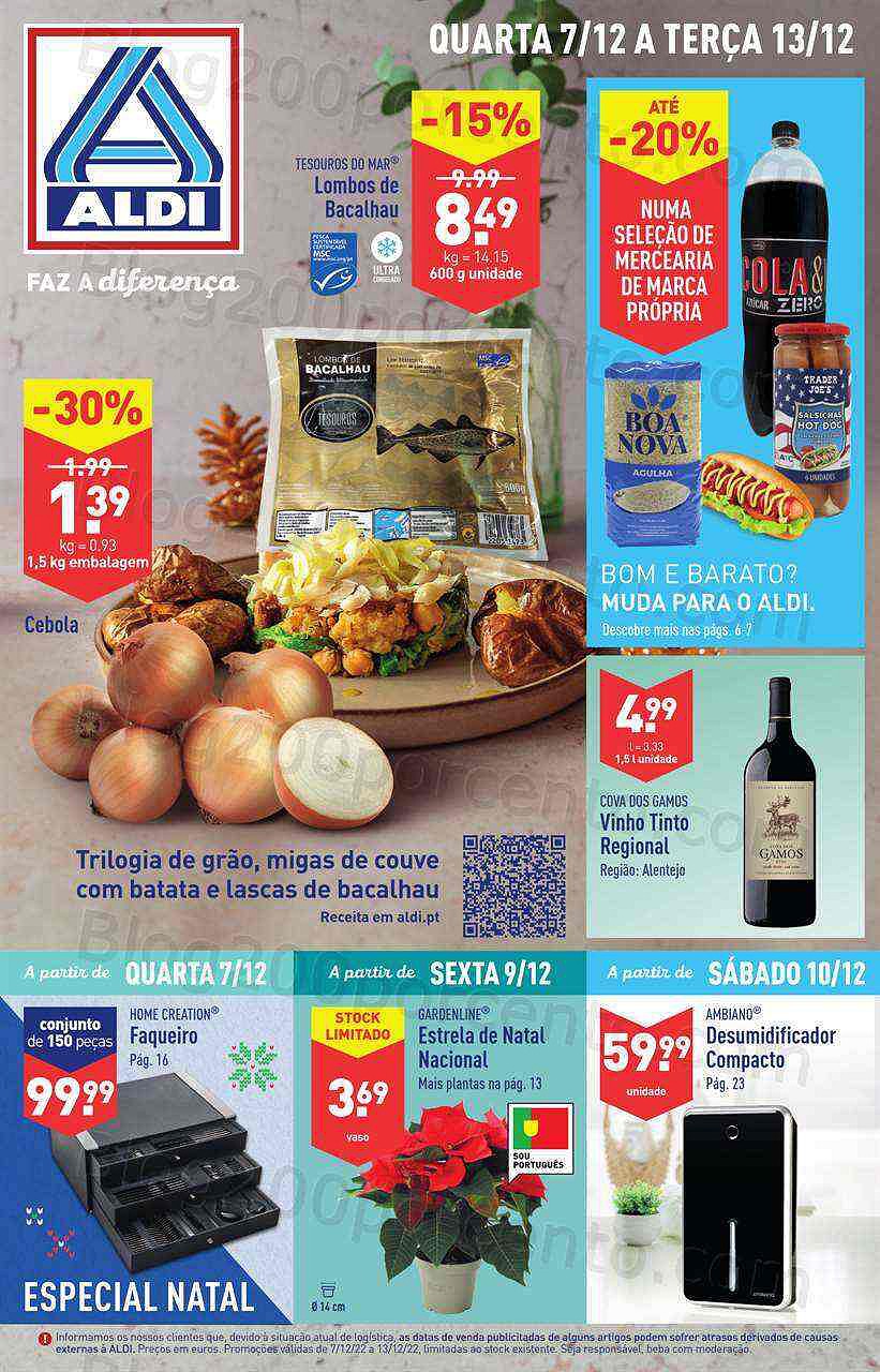 Antevisão Folheto ALDI Promoções de 7 a 13 dezembro