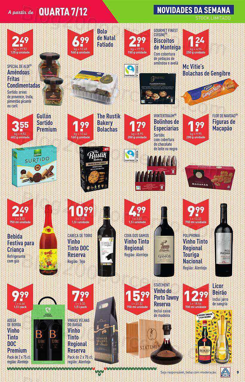 Antevisão Folheto ALDI Promoções de 7 a 13 dezembro