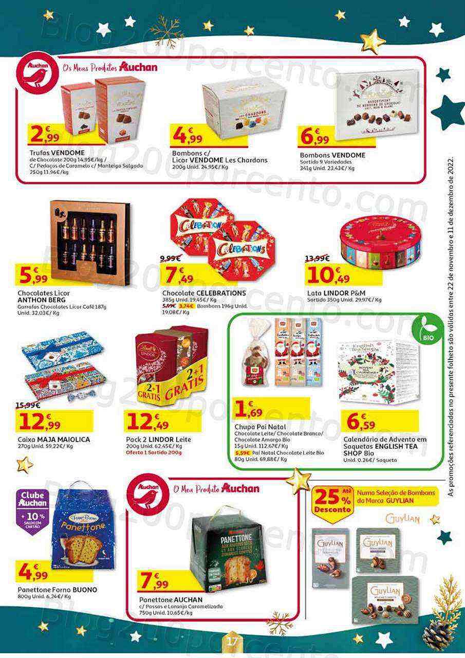 Antevisão Folheto AUCHAN Promoções de 22 novembro a 11 dezembro