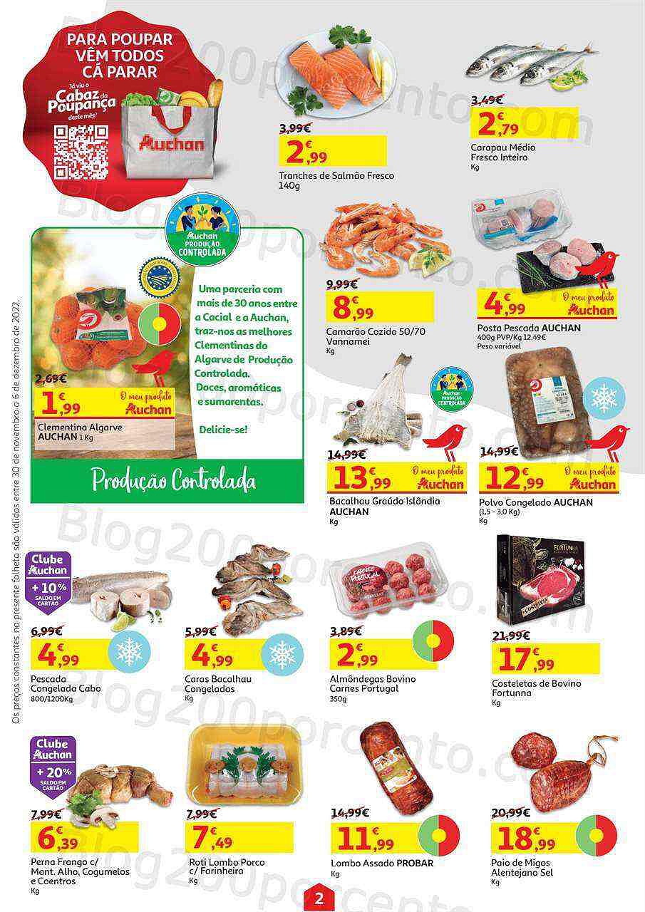 Antevisão Folheto AUCHAN Promoções de 30 novembro a 6 dezembro