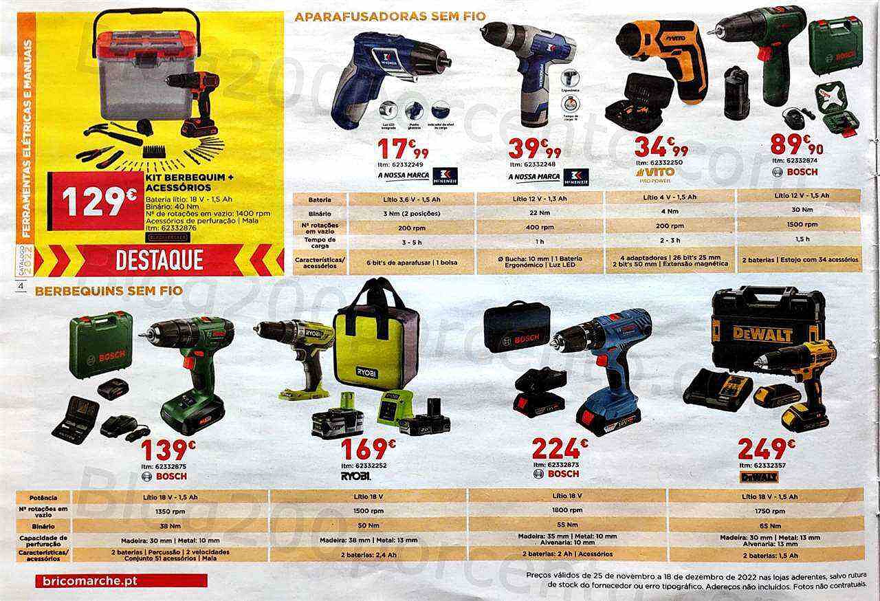 Antevisão Folheto BRICOMARCHÉ Promoções de 25 novembro a 18 dezembro