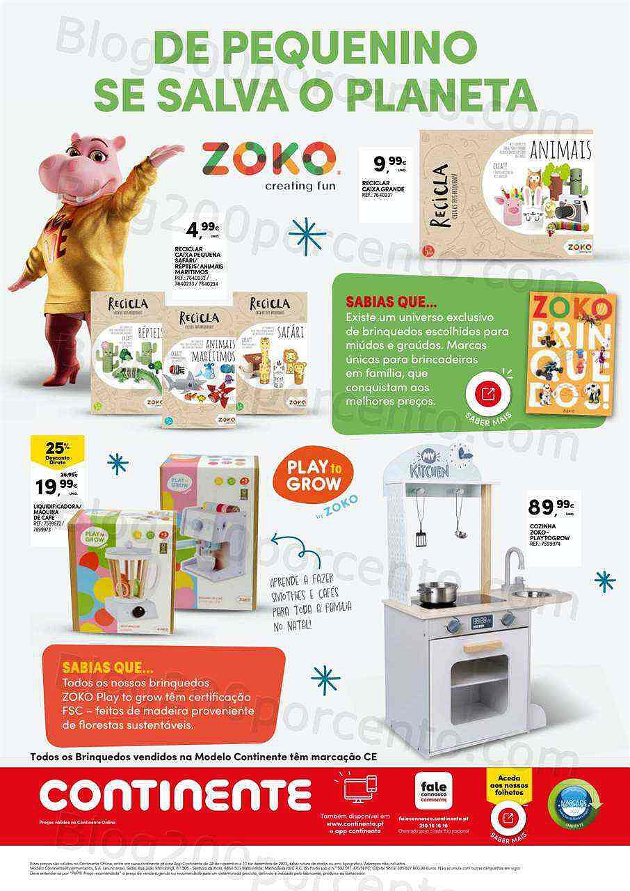 Antevisão Folheto CONTINENTE Especial Brinquedos Promoções de 22 novembro a 11 dezembro