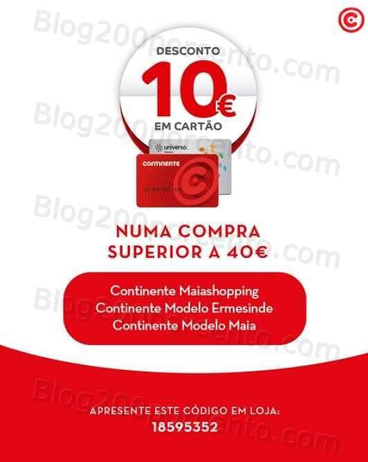 ALERTA - Até 10€ de desconto CONTINENTE são 15 códigos até 4 dezembro!