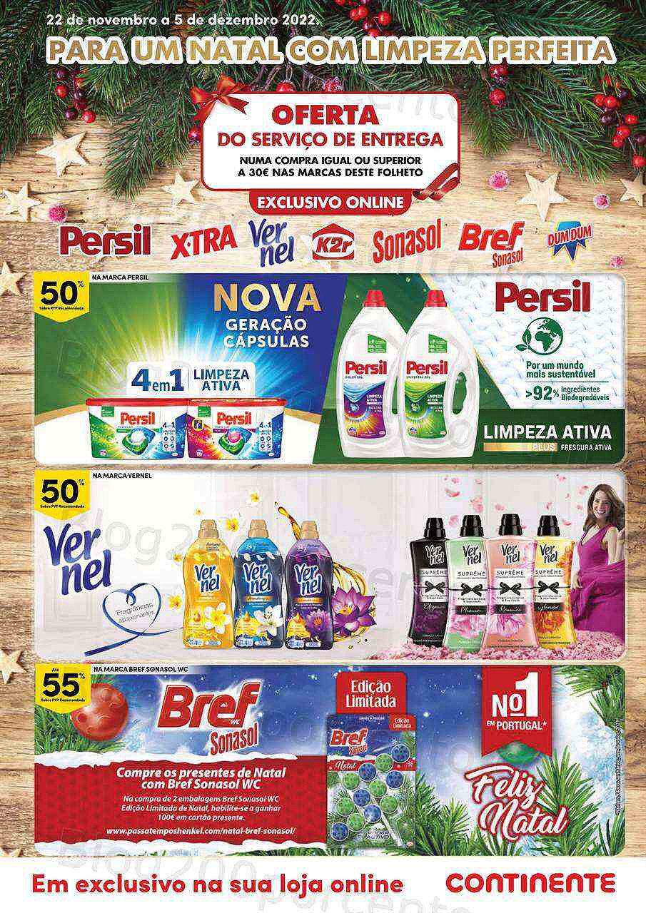 Antevisão Folheto CONTINENTE Limpeza Promoções de 22 novembro a 5 dezembro