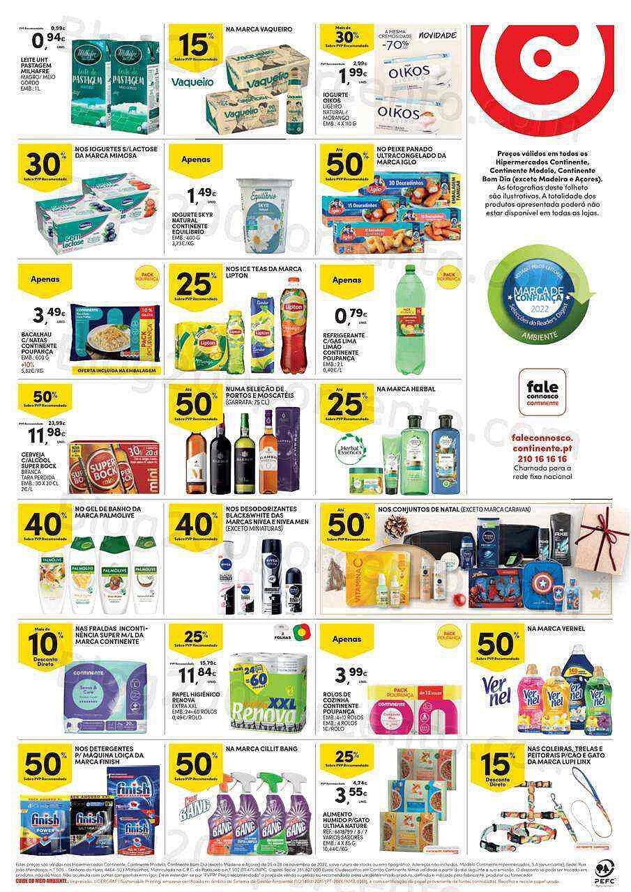 Antevisão Folheto CONTINENTE Promoções Fim de Semana - 25 a 28 novembro