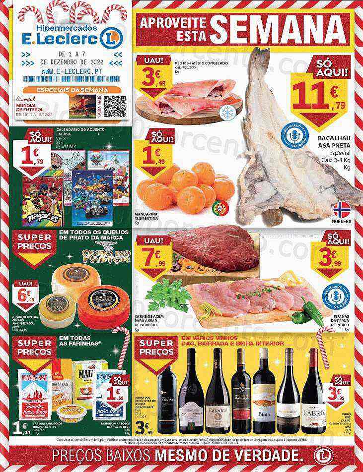 Antevisão Folheto E-LECLERC Promoções de 1 a 7 dezembro