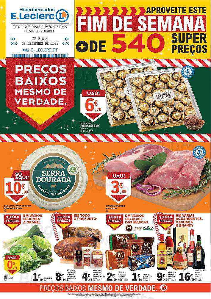 Antevisão Folheto E-LECLERC Promoções Fim de Semana - 2 a 4 dezembro