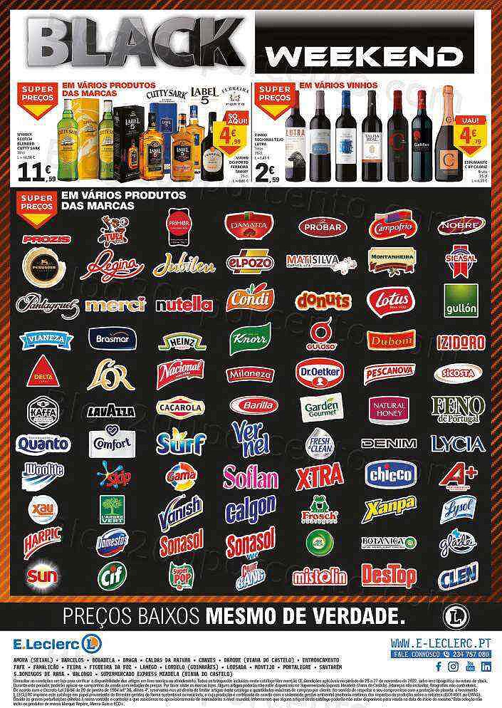 Antevisão Folheto E-LECLERC Black Weekend - Black Friday - 25 a 27 novembro