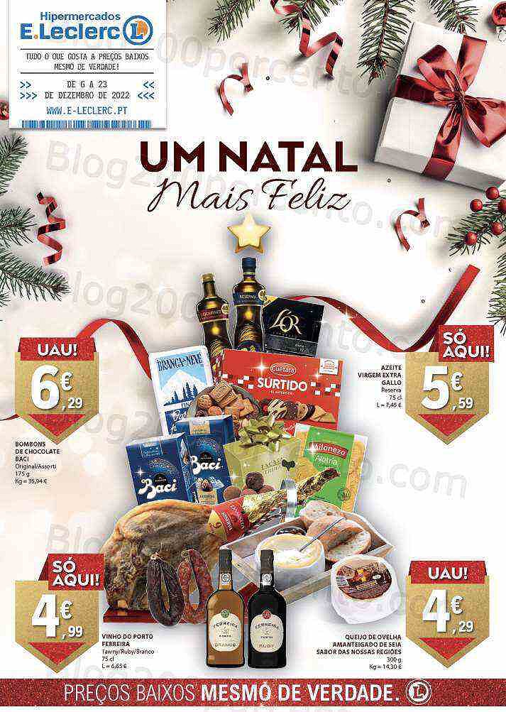Antevisão Folheto E-LECLERC Natal Promoções de 6 a 23 dezembro