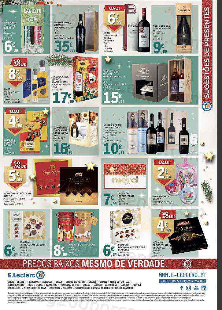 Antevisão Folheto E-LECLERC Natal Promoções de 6 a 23 dezembro