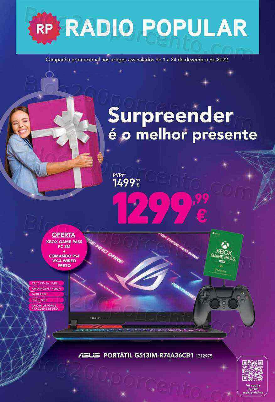 Antevisão Folheto RADIO POPULAR Natal Promoções de 1 a 24 dezembro