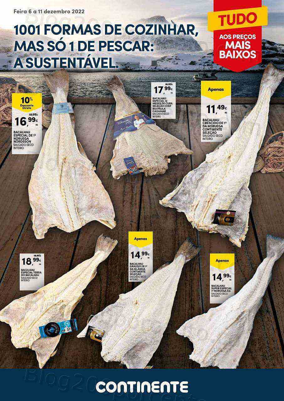 Antevisão Folheto CONTINENTE Especial Bacalhau Promoções de 6 a 11 dezembro