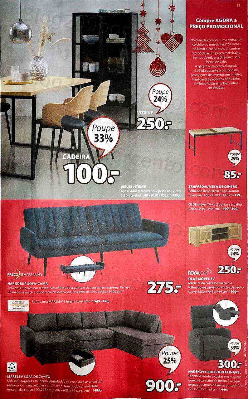 Antevisão Folheto JYSK Ofertas de Natal Promoções de 28 novembro a 4 dezembro