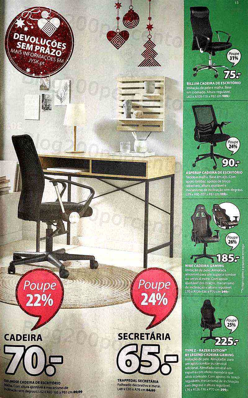 Antevisão Folheto JYSK Ofertas de Natal Promoções de 28 novembro a 4 dezembro