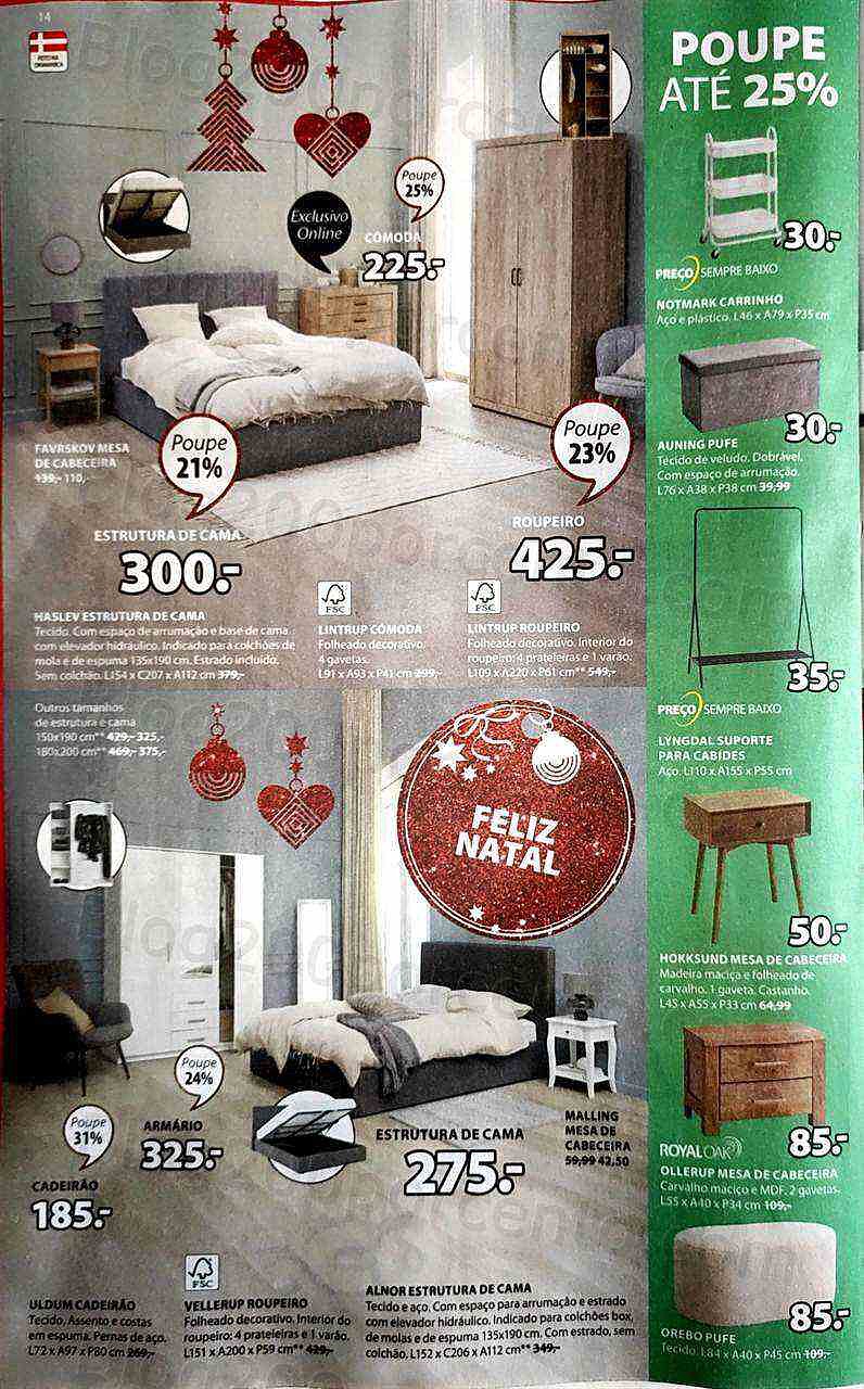 Antevisão Folheto JYSK Ofertas de Natal Promoções de 28 novembro a 4 dezembro
