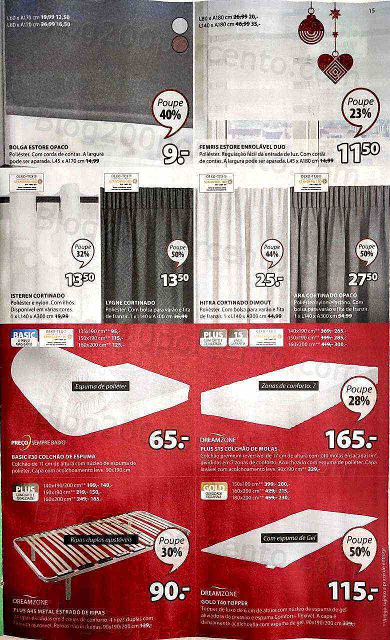 Antevisão Folheto JYSK Ofertas de Natal Promoções de 28 novembro a 4 dezembro