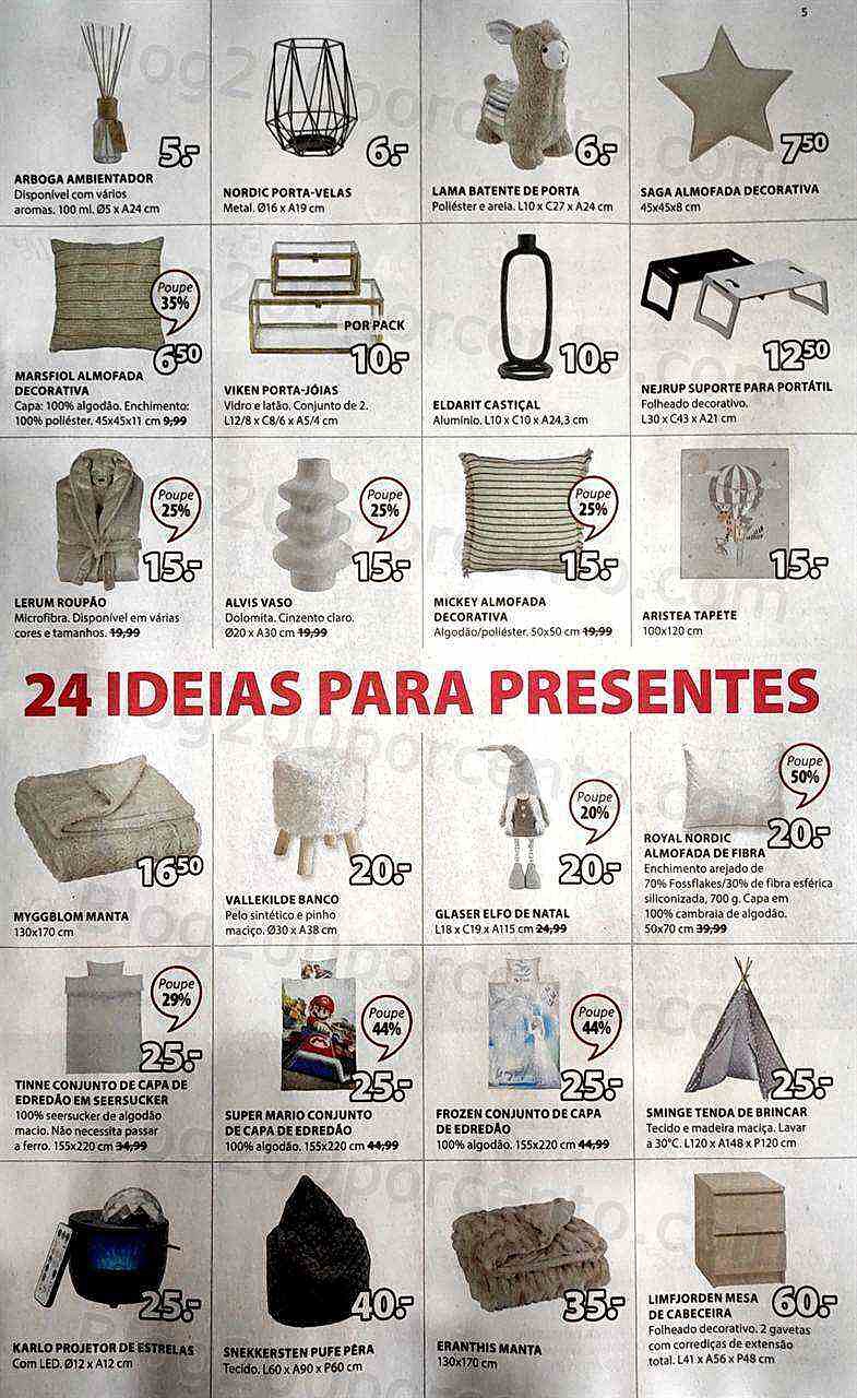 Antevisão Folheto JYSK Ofertas de Natal Promoções de 28 novembro a 4 dezembro