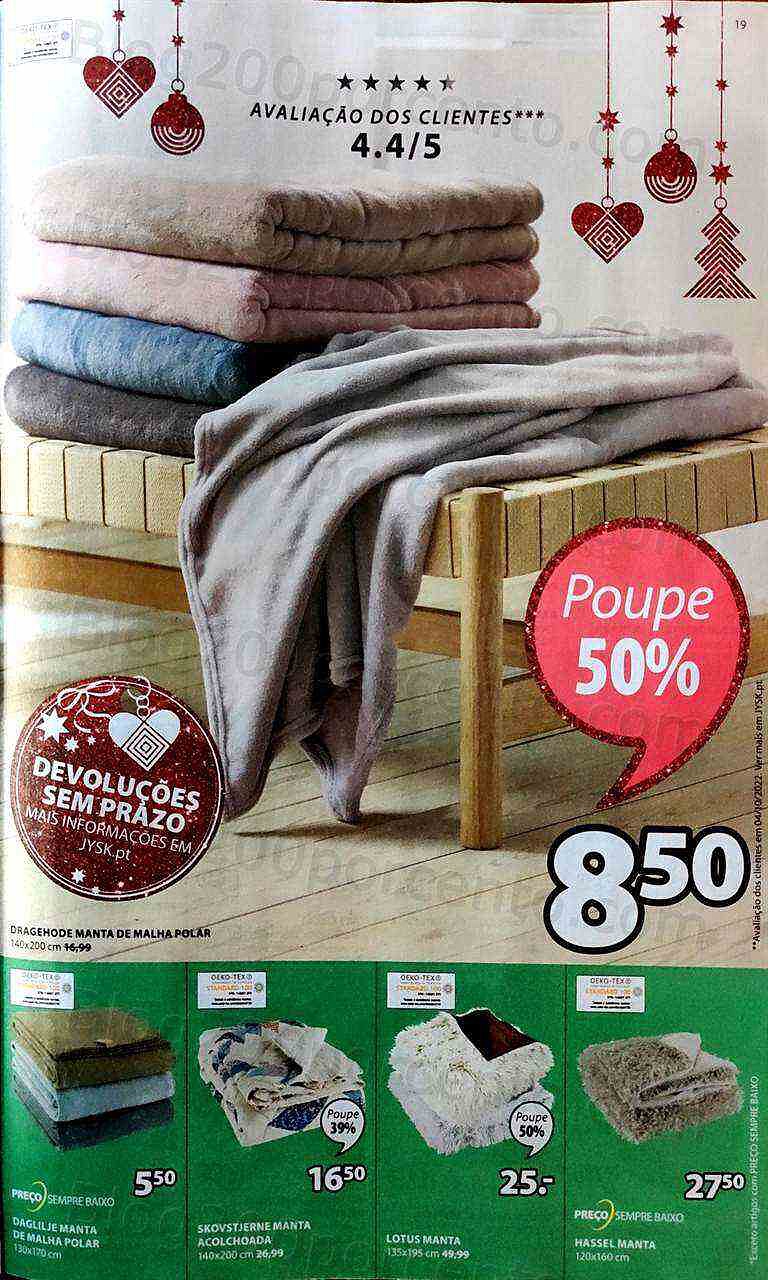 Antevisão Folheto JYSK Natal Promoções de 8 a 23 dezembro