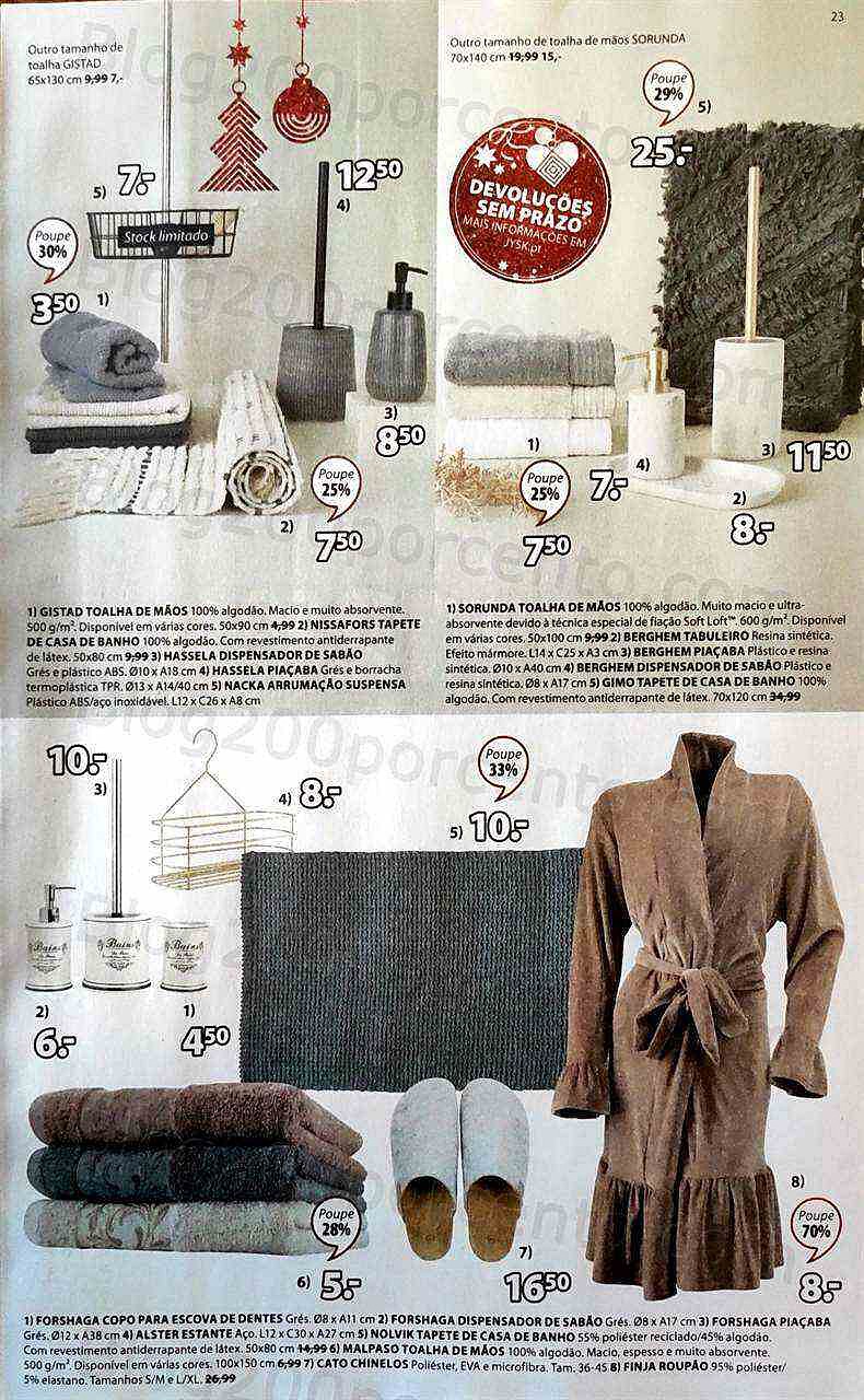 Antevisão Folheto JYSK Natal Promoções de 8 a 23 dezembro