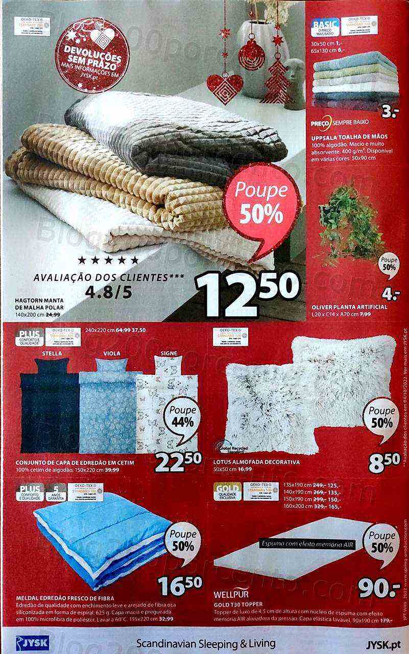 Antevisão Folheto JYSK Natal Promoções de 8 a 23 dezembro