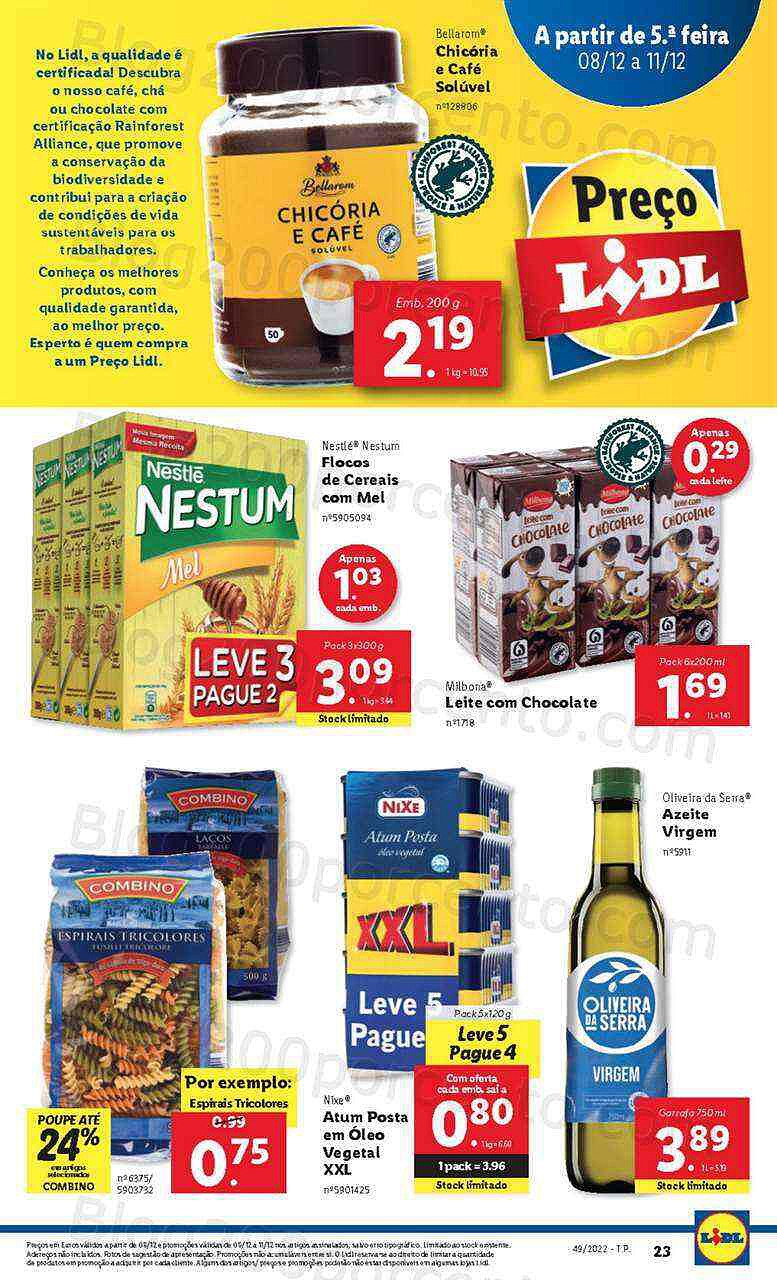 Antevisão Folheto LIDL Promoções de 5 a 11 dezembro